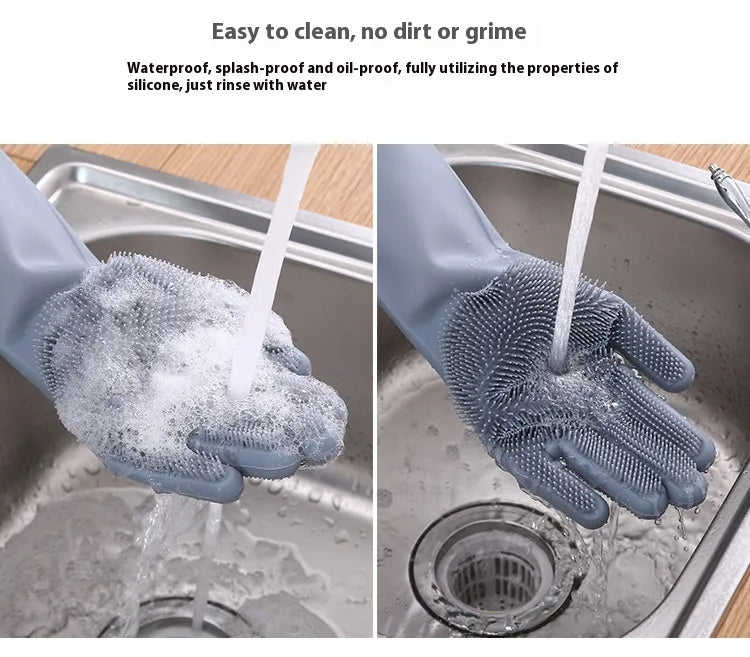 Magic Silicone Scrubbing Gloves