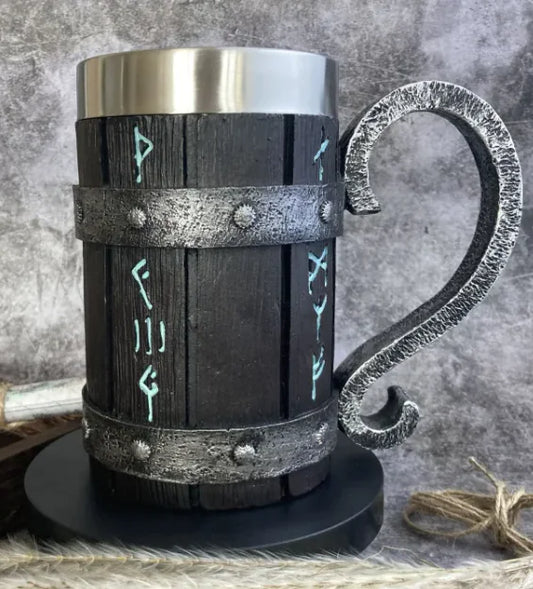 Barrel-Style Large Beer Mug