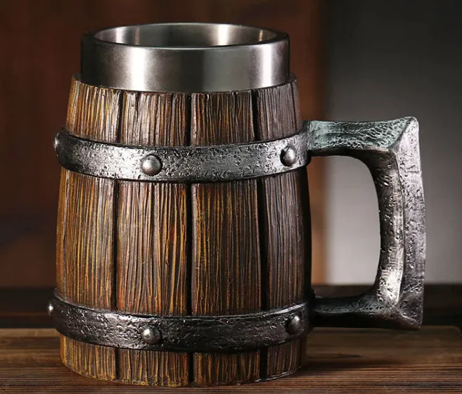 Barrel-Style Large Beer Mug