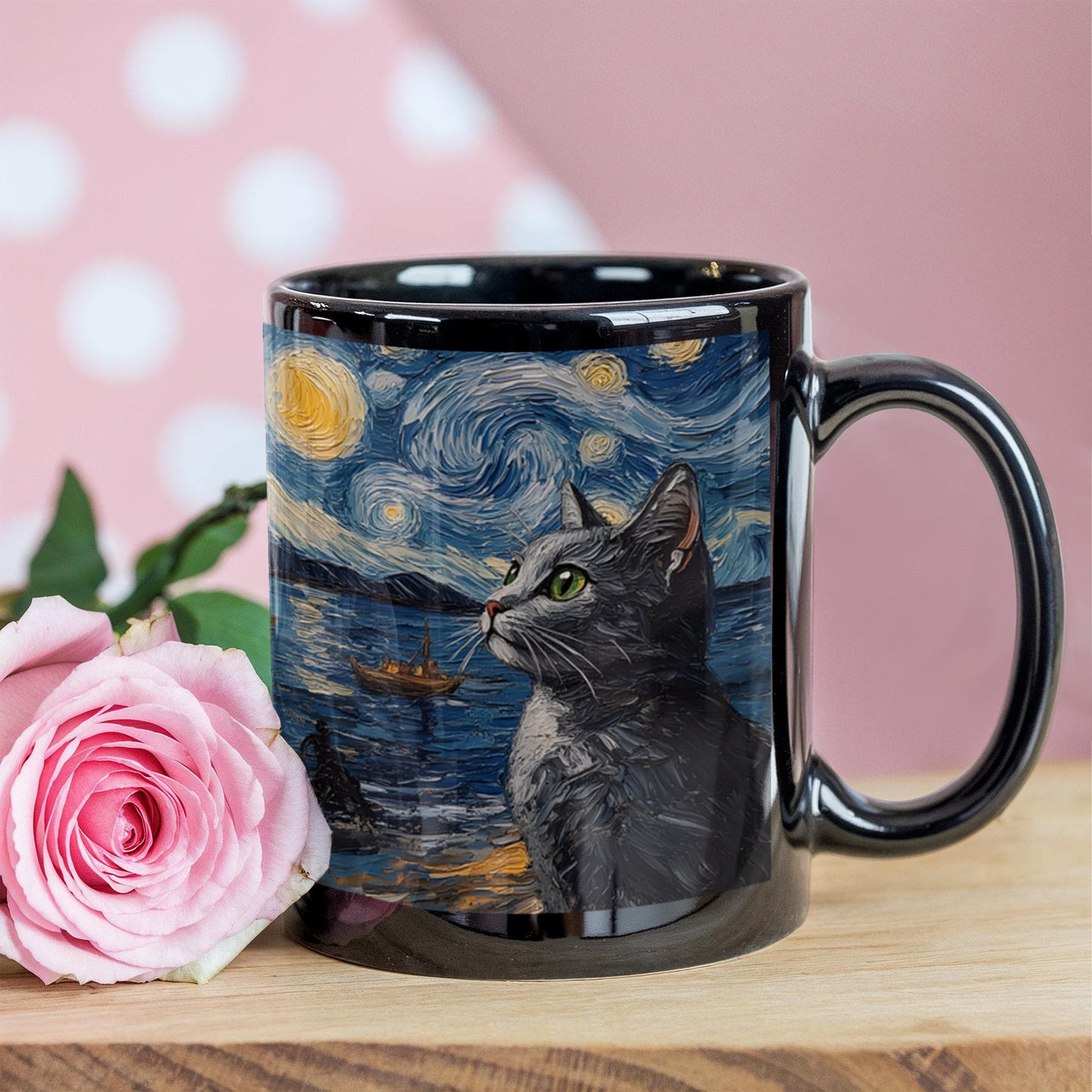 Two Cats Passing Each Other At Night