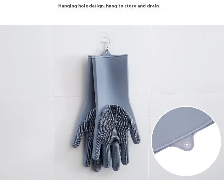 Magic Silicone Scrubbing Gloves