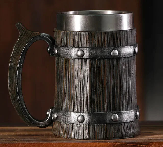 Barrel-Style Large Beer Mug