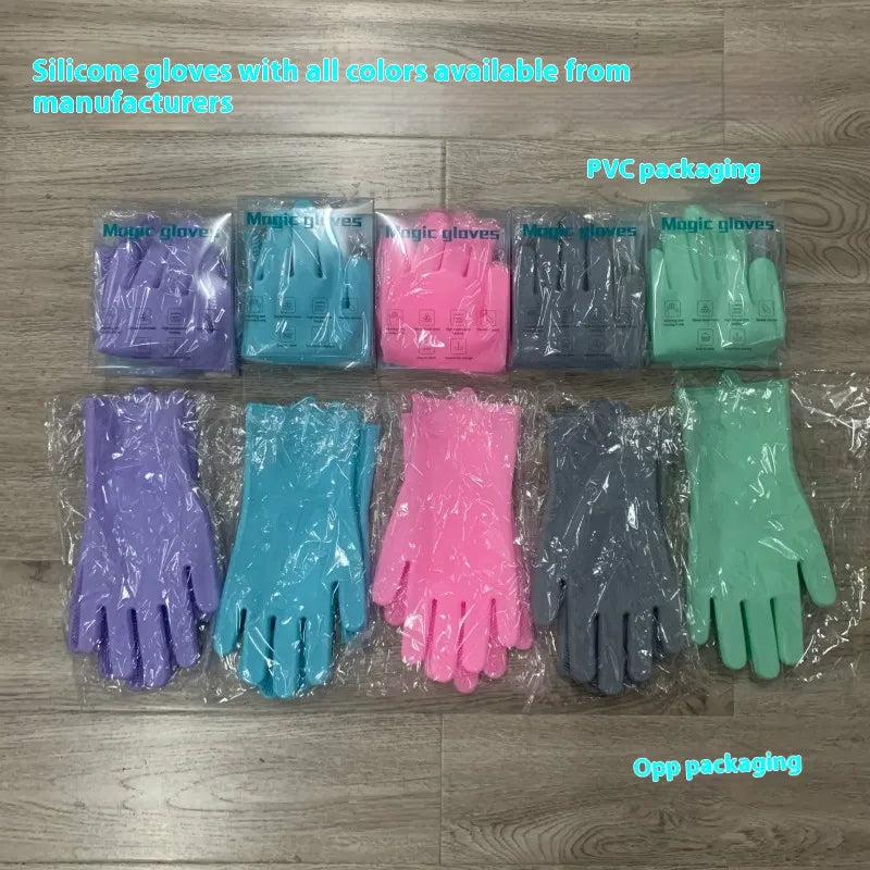 Magic Silicone Scrubbing Gloves