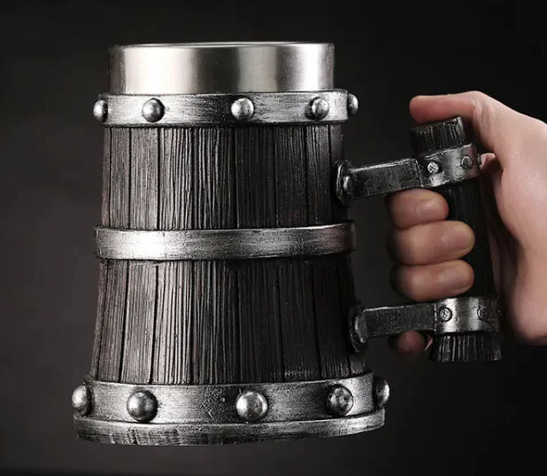 Barrel-Style Large Beer Mug